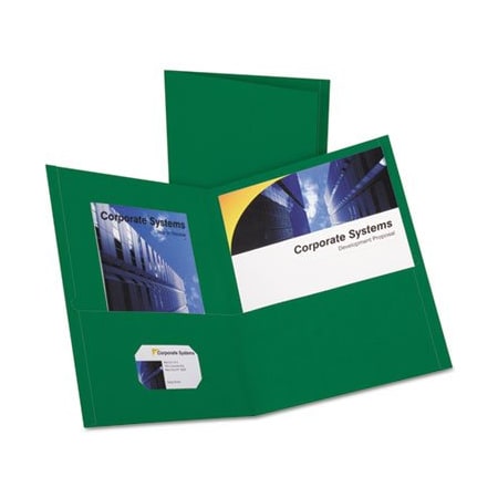 Tops Business Forms Oxford, Twin-Pocket Folder, Embossed Leather Grain Paper, Hunter Green, 25PK 57556